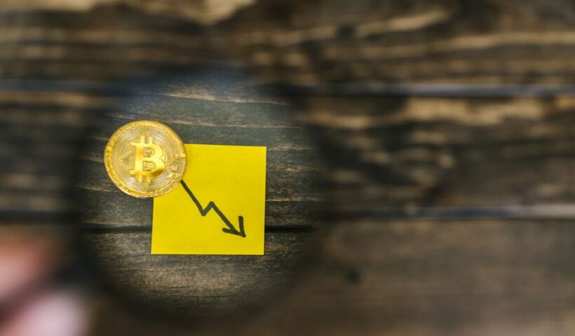 Графік падіння курсу Bitcoin після заяви Федеральної резервної системи США