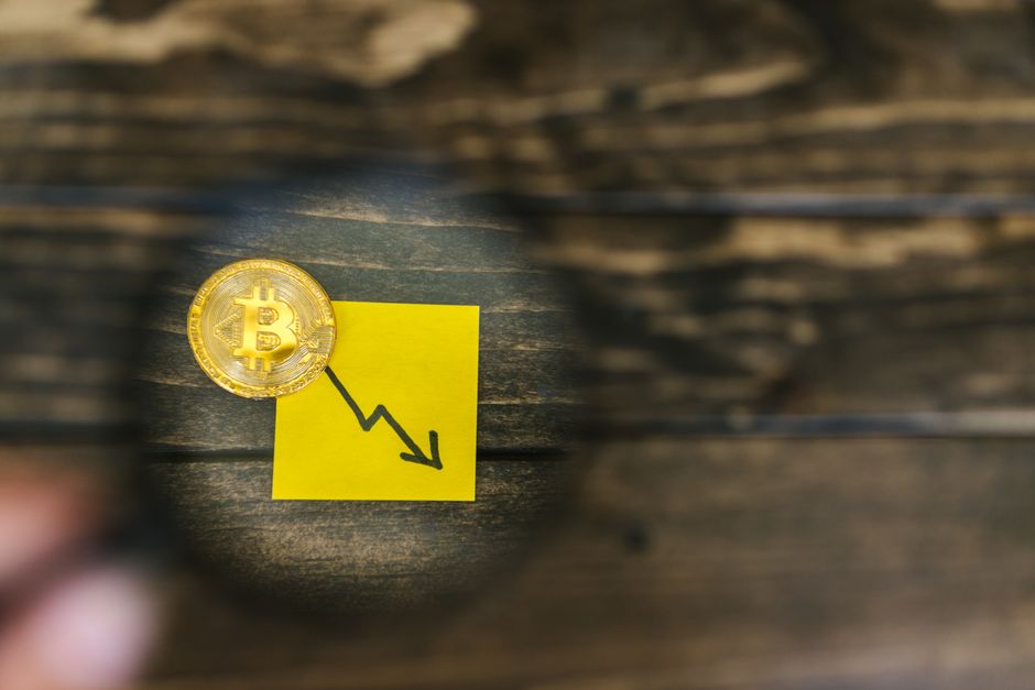 Графік падіння курсу Bitcoin після заяви Федеральної резервної системи США